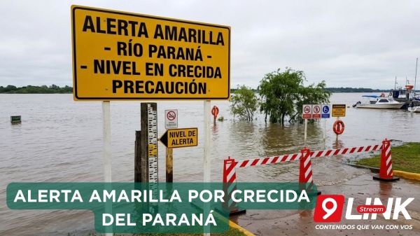 ALERTA AMARILLA POR CRECIDA DEL PARANÁ